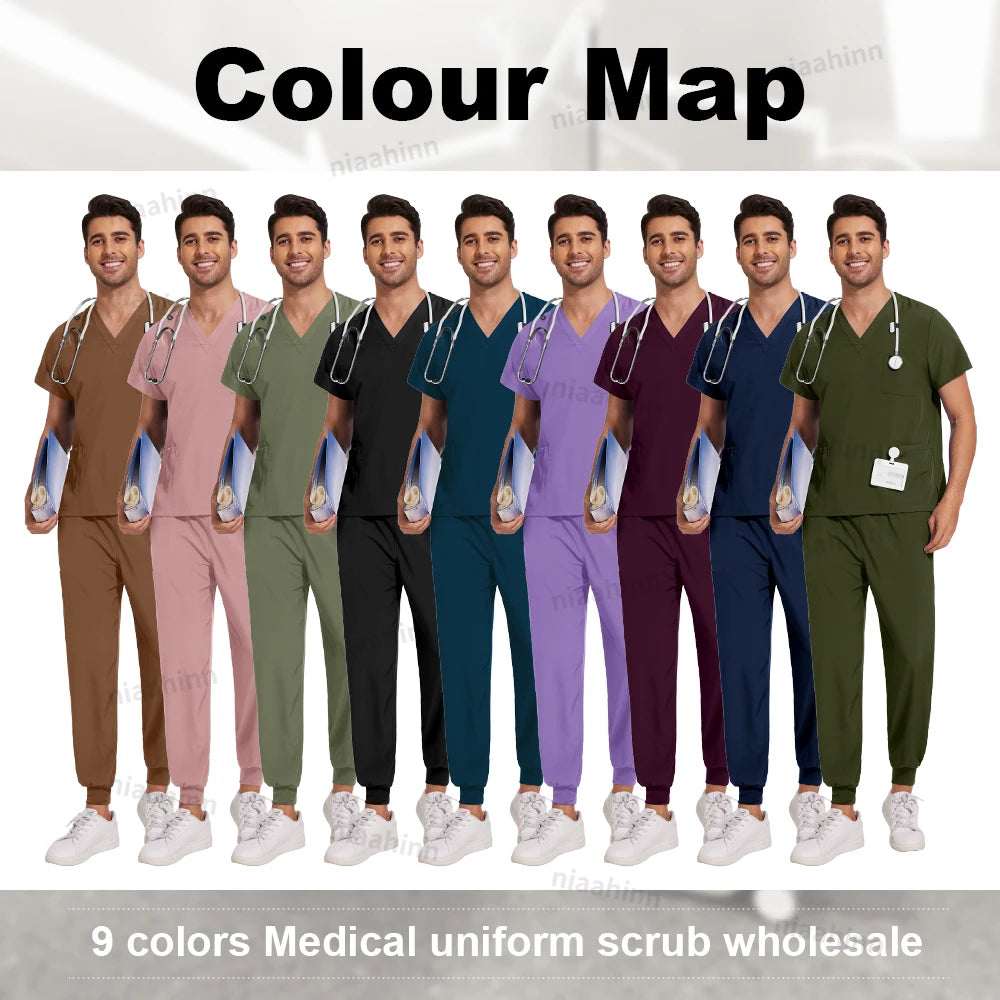 NiaaHinn Unisex Medical Scrub Sets – Multicolour (S–XXL) - MedEssentials Co.