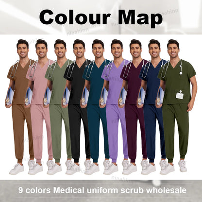 NiaaHinn Unisex Medical Scrub Sets – Multicolour (S–XXL) - MedEssentials Co.