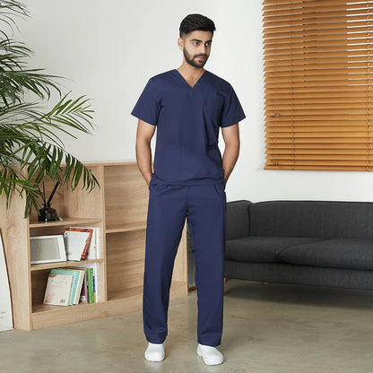 VIAOLI Unisex Medical Scrub Set – V-Neck Two-Piece Uniform (S–XXL) - MedEssentials Co.