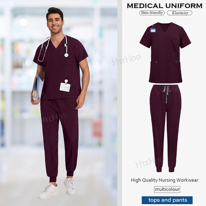 NiaaHinn Unisex Medical Scrub Sets – Multicolour (S–XXL) - MedEssentials Co.