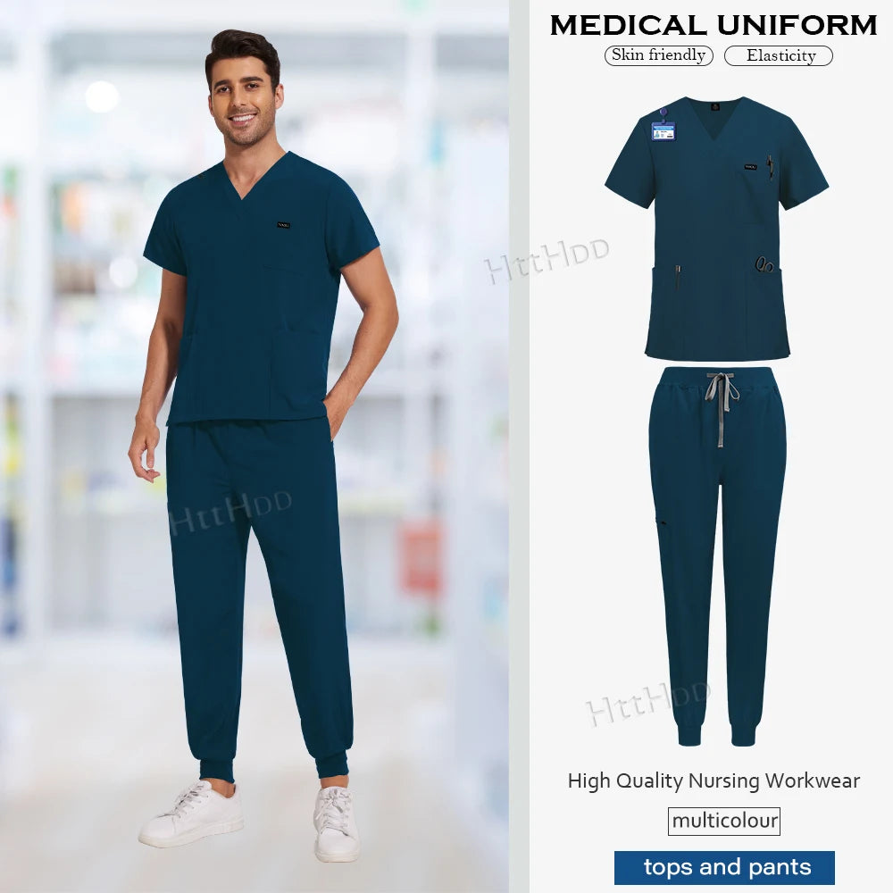 NiaaHinn Unisex Medical Scrub Sets – Multicolour (S–XXL) - MedEssentials Co.