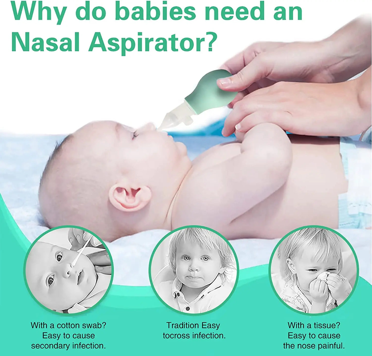 Soft Silicone Baby Nasal Aspirator