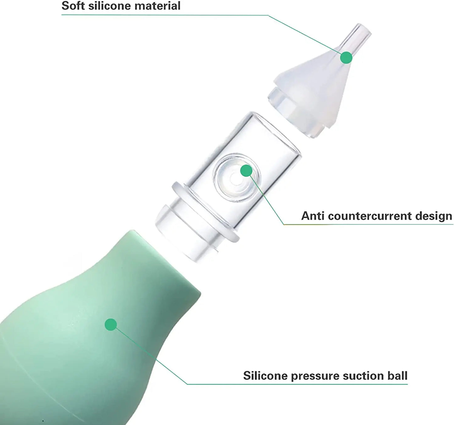 Soft Silicone Baby Nasal Aspirator