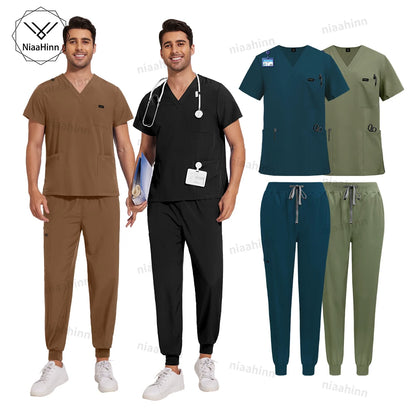 NiaaHinn Unisex Medical Scrub Sets – Multicolour (S–XXL) - MedEssentials Co.